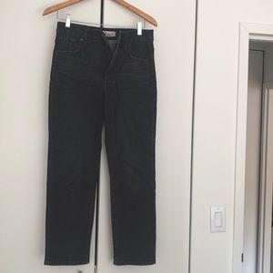 Madewell straight black jeans